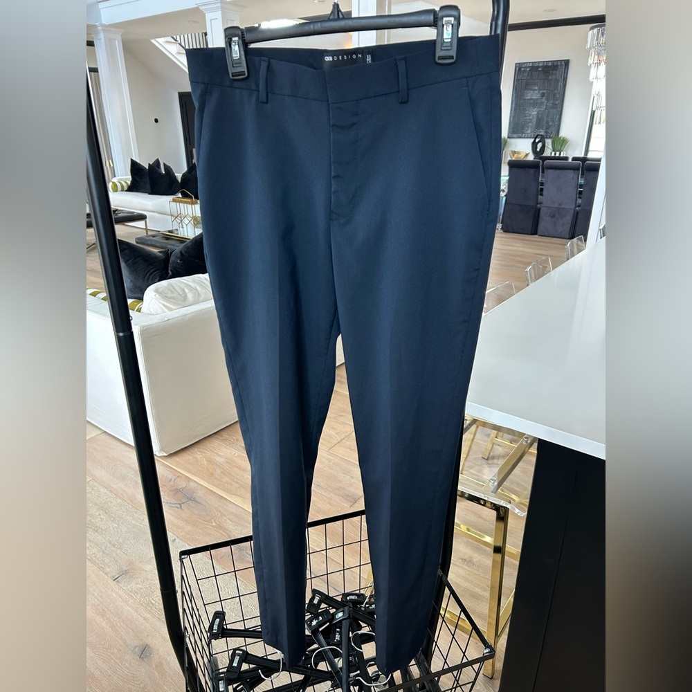 ASOS Men's Dark Blue Dress Pants